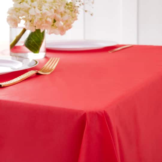 54" x 108" Solid Plastic Table Cover by Celebrate It